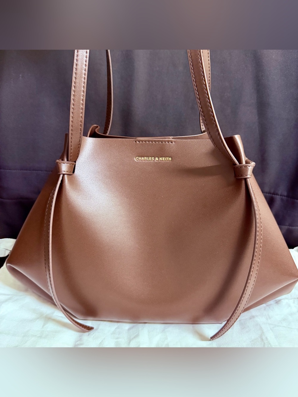 Charles & Keith Calla Tote Bag - Espresso Brown